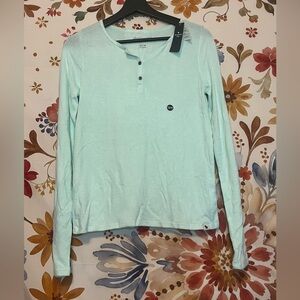 NWT Abercrombie Kids 13/14 Girls Sheer Lightweight Long Sleeve Casual School Tee